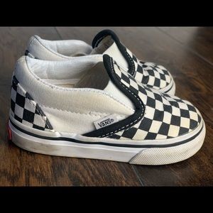 Toddler Size 5 Checkered Vans Slip on Shoes
